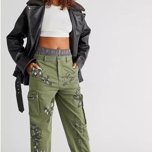 Free people Every Rose Zipped Pants